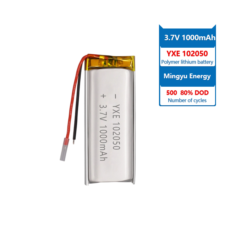 3.7 V Li-ion Battery 102050-1000mah